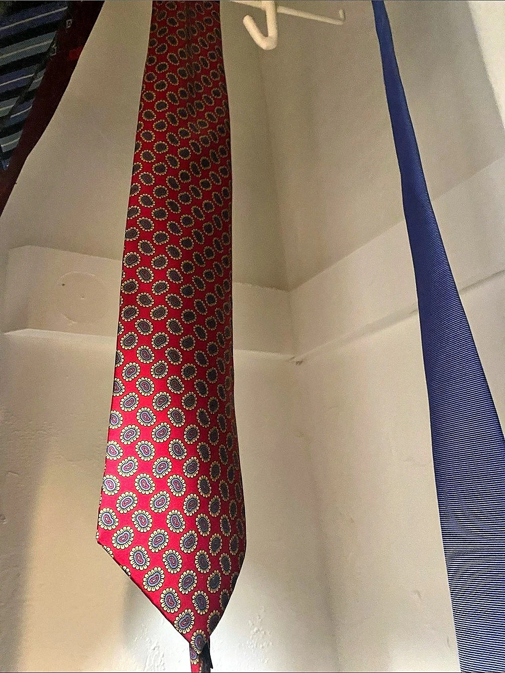 Valentino Garavani Ties Red Blue Size One Size